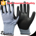 SRSAFETY 13G Gant résistant aux coupes tricotées avec des gants de sécurité PU / Coque résistant à la coupe / Gants résistant aux coupures HHPE revêtues de PU